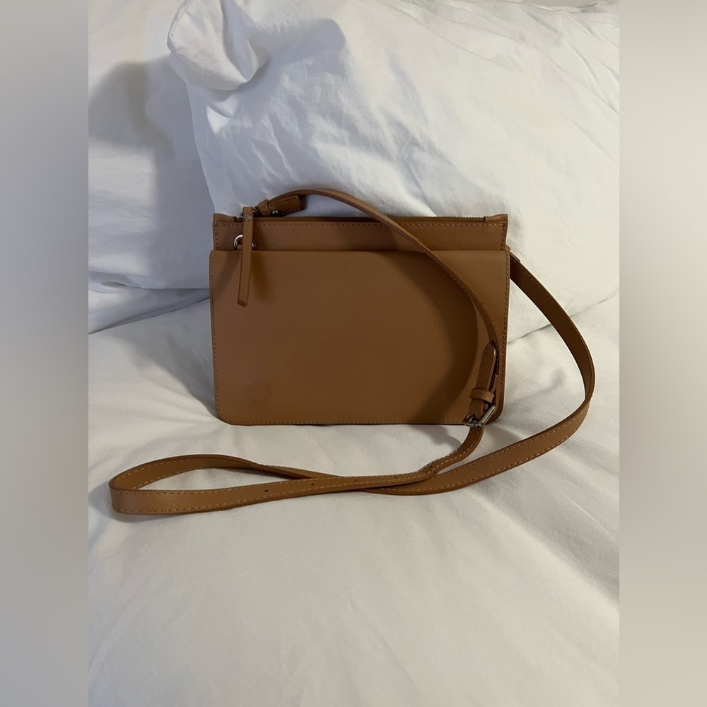 Costanza Rota Beige Leather Italy Sling Bag | Crossbody | Slim Profile